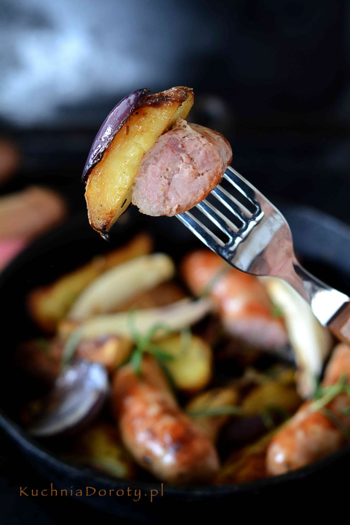 Pieczona Biała Kiełbasa